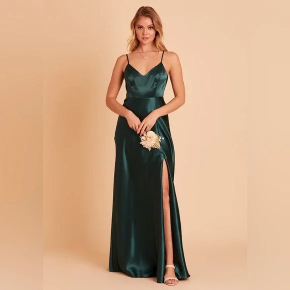 NWT Birdy Grey Emerald Satin Jay Dress